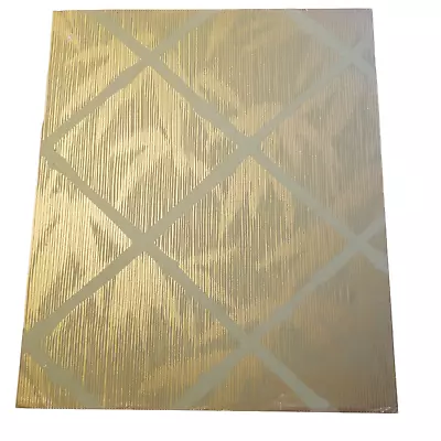 £9.77 • Buy Vintage Wallpaper Sample Sheet Golden Color Bamboo 1960s Craft Supply Dollhouse