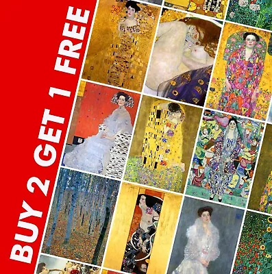 Gustav Klimt Prints - Vintage Art Posters - Antique Fine Art Decor - Gift Idea • £1.99