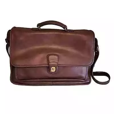 Vintage Coach Metropolitan Leather Briefcase 5180 Brown With Gold Turnlock • $175
