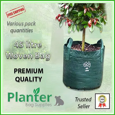 45 Litre WOVEN Planter Bags - Varying Quantities. Plant Bags Landscape Grow Bag • $27.99