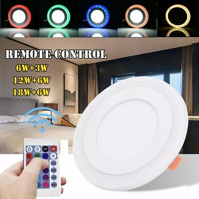 10X Dual Color Slim RGB LED Flat Panel Ceiling Light Downlight Spotlight Lamp • £7.54