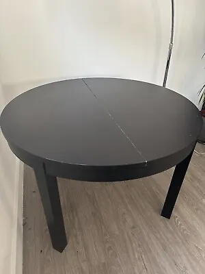 Black Round Extendable IKEA Bjursta Table • £60