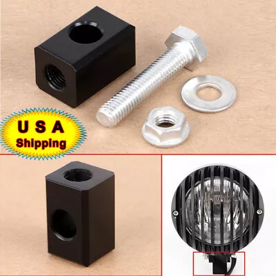 Black Bottom-Mount Head Light Lamp Block Kit For Harley Softail V-Rod Fat Bob • $11.98