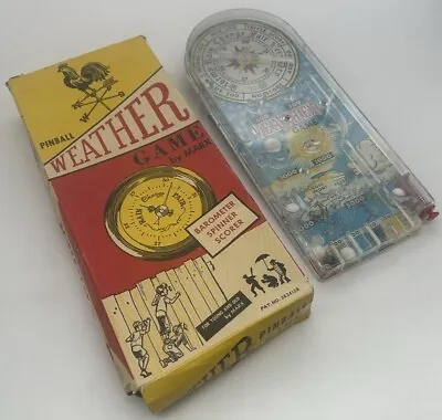 Original 1950s Marx Toy Co Pinball Weather Mechanical Game In Box • $19.95