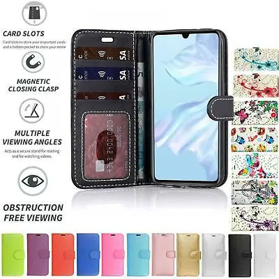 For Huawei Y6s 2019 Case Cover Flip Folio Leather Book Wallet Stand Premium • £4.99