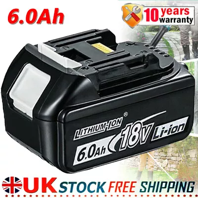 18V For Makita Genuine BL1860 18Volt 6.0ah Lithium-ion LXT Battery BL1850 BL1830 • £17.99