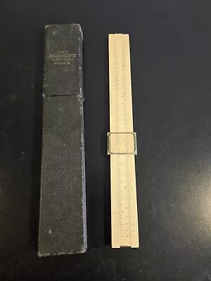 Vintage K&E Keuffel & Esser Co. Beginners Slide Rule N4058W W/ Case Made In USA • $9.99