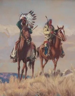 Carl Oscar Borg Blackfoot Scouts Canvas Print 16 X 20 • $39.99