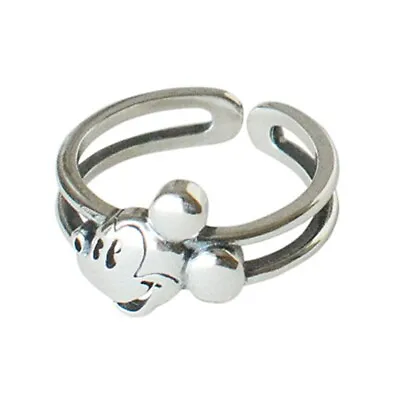 925 Sterling Silver Lovely Mickey Mouse Ring Adjustable • $9.99