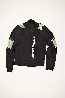 SPIDI Mens Moto Racer Jacket UK 38 Medium Black Polyester AA29 • $60.61