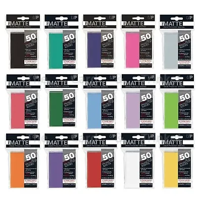 50 Ultra PRO Pro-Matte Deck Protector Sleeves Standard Card Size 66 X 91mm • $8.60