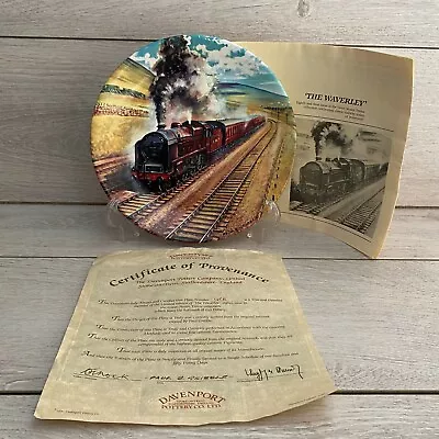 Davenport Pottery Train Collector's Plate The Waverley By P Gribble 42B • £19.95