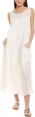 Max Studio Sleeveless Tiered Maxi Dress White Size S M NWT $138 • $29