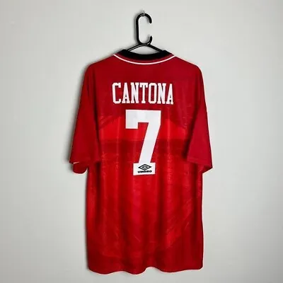 Manchester United Football Shirt Jersey 1994-1996 Home CANTONA #7 (XL) • £174.99