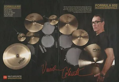 2013 2pg Print Ad Of Paiste Formula 602 Drum Cymbal Setup W Vinnie Colaiuta • $9.99