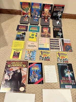 Insane Dragon Warrior Lot Nintendo II III IV 2 3 4 Complete W/ Envelopes Guides • $4999.99