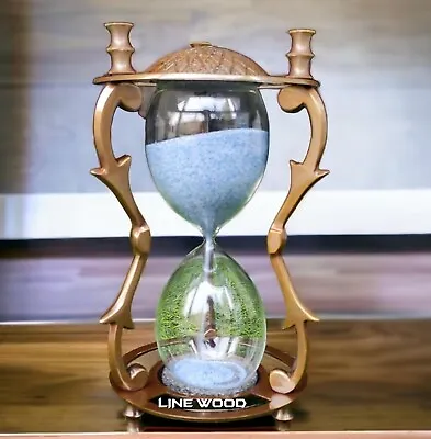 Sand Timer Hourglass Brass Nautical Maritime Hour Glass Vintage Sand Clock Gift • $61.87