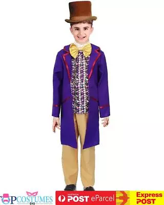 Boys Chocolatier Charlie Chocolate Factory Willy Wonka Book Week Costume • $41.45