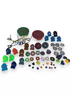 Huge Lot Of Beyblades Launchers Arenas Parts And Accessories • $0.99