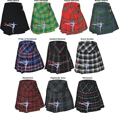 Ladies Women's Kilt Tartan Scottish Pleated Billie Kilt Skirts Size 26 To 50  • $19.99