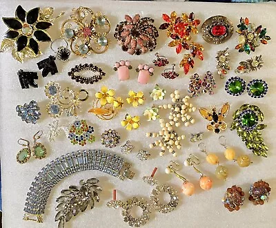 Vintage RHINESTONES Beau DROP Deco SETS Floral AB Juliana More Jewelry Lot • $152.50