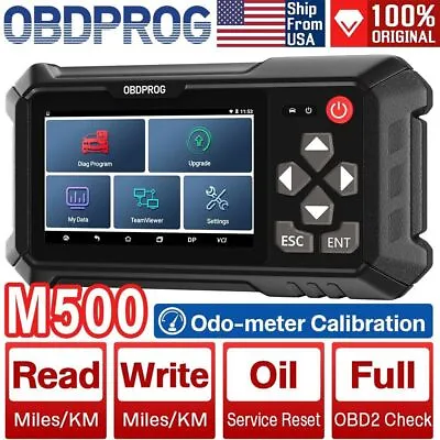 OBDPROG M500 Car Odometer Mileage Correction OBD2 Scanner Diagnostic Oil Reset • $429