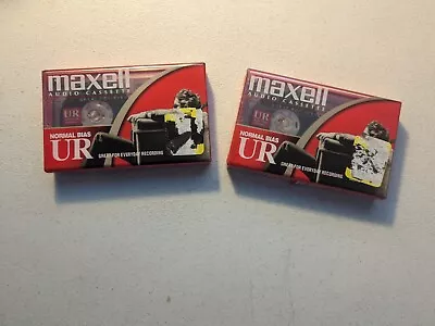 2 Maxell UR60 Audio Cassette Tapes - 60 Minute Normal Bias (SEALED) • $7.50