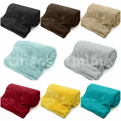 £22.95 • Buy Soft Faux Fur Mink Throw Blanket Bedspread For Bed Sofa (Single, Double & King)