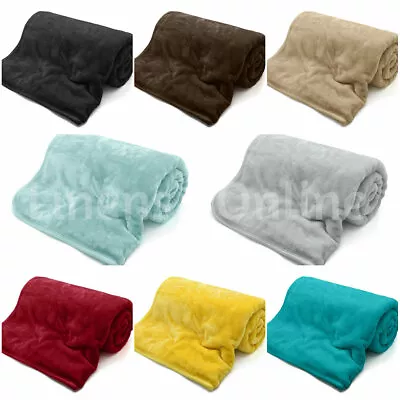£22.95 • Buy Soft Faux Fur Mink Throw Blanket Bedspread For Bed Sofa (Single, Double & King)