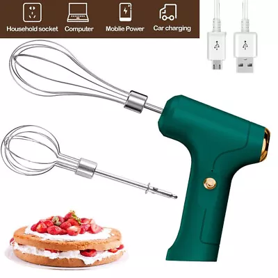 Electric Hand Blender Set Food Processor Mixer Whisk&Chopper Bowl 3 Speed Modes • £11.90