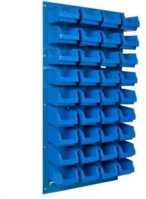 BiGDUG Louvre Panel Parts Bin Kit Wall Mounted Heavy Duty Workshop Storage Bins • £136.99