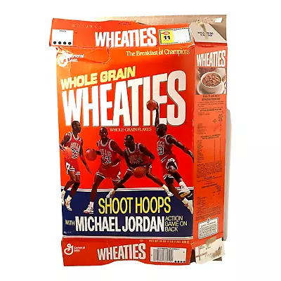 Wheaties Michael Jordan With Shoot Hoops Game On Back Empty Flattened Cereal Box • $8.49