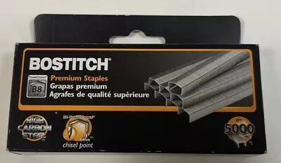 Bostitch Office B8 PowerCrown Premium Staples 5000 Chisel Point 0.25 Inch Leg • $6.95