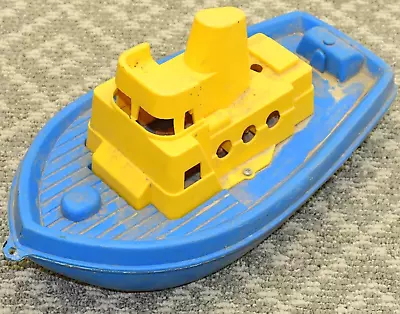 Vintage Blue Tuggsy Tug Boat 1977 I Toot I Float USA Empire Tarboro NC Toy • $43.88