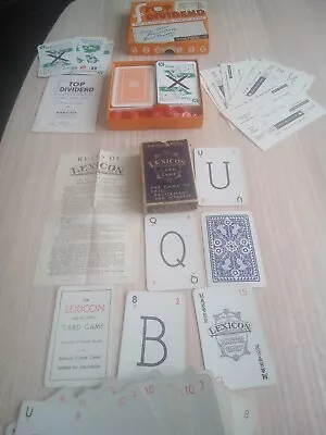 2 Vintage Card Games Lexicon And Top Dividend  • £4.99