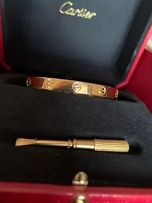 $7300 - Cartier Love Bracelet 18k Yellow Gold Size 17 • $5399