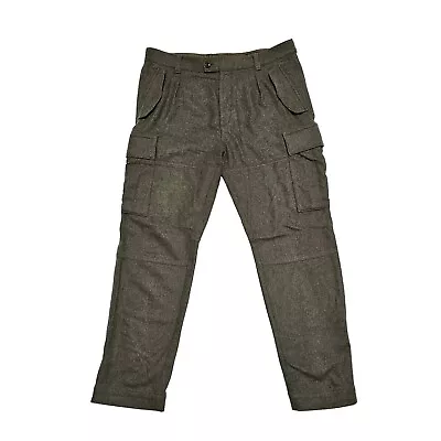 Banana Republic Wool Cargo Pants Mens 34x30 Hunting Olive Green Outdoor Windstop • $29.95