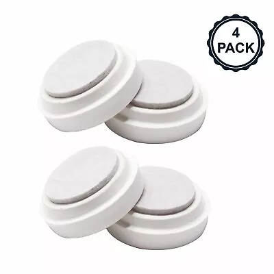 £2.99 • Buy 4 X WHITE CHAIR/SOFA CASTOR CUPS Furniture/Carpet/Floor Protectors Caster Feet