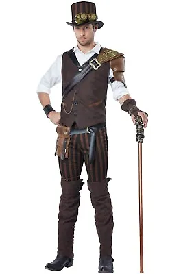 Steampunk Adventurer Men Outfit Adult Costume Large (42-44) • $60