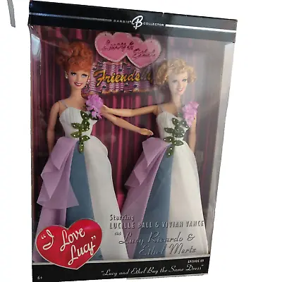 Barbie Collection I Love Lucy & Ethel Buy The Same Dress 2002 2 Dolls Unopened • $59.99