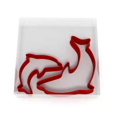 £4.29 • Buy Dolphin Treat Cookie Cutter Set Of 2 Biscuit Dough Icing Shape Ocean Fish UK