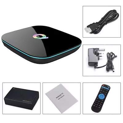 Q-Box  2GB+16GB Android 7.1.2TV Box Smart Media Player & Bluetooth Keyboard • £29.99