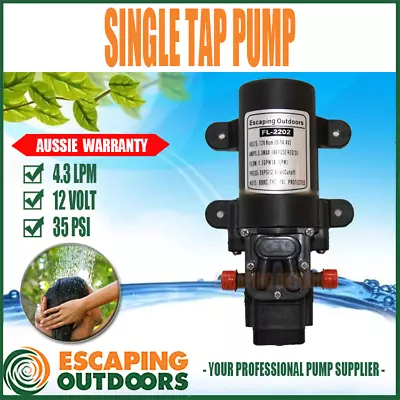 Escaping Outdoors FL2202 12 Volt Water Pump - Camp Shower / Sink Tap / Caravan • $43.19