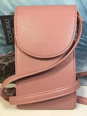 Minicci Small Pink Crossbody Wallet Travel Purse NEW W/tag 8x4 Light Pink Fun! • $11.20