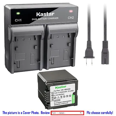 Kastar Battery Rapid Charger For Panasonic VW-VBG260 VW-VBG260-K VW-VBG260PPK • $15.99