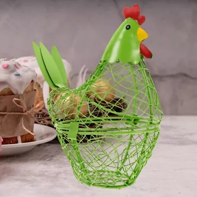 Art Eggs Storage Basket Chicken Egg Holder Fruit Basket Innovative Hen Shape Kit • £10.80