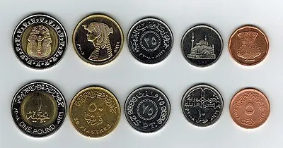 Egypt 5 Coins Uncirculated All Year 2008 • $8.99