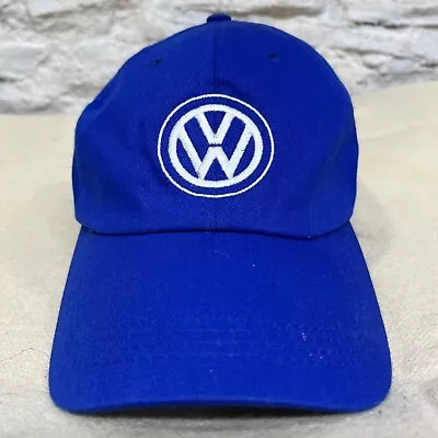 Volkswagen Driver Gear Cap Bright Blue Embroidered Strapback Adjustable Hat OSFM • $16.95