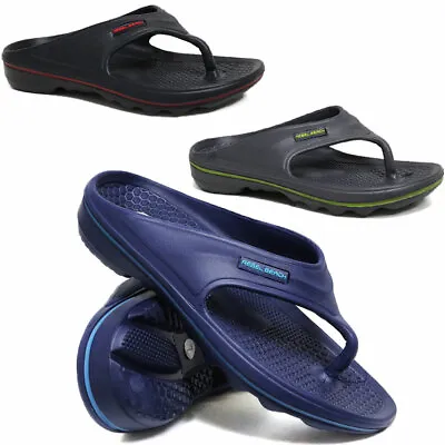£8.95 • Buy New Mens Flip Flops Beach Summer Toe Post EVA Shower Mules Sandals Surf Shoes 