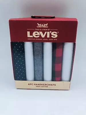 LEVIS' 6 PIECE 100% COTTON Handkerchiefs New • $20